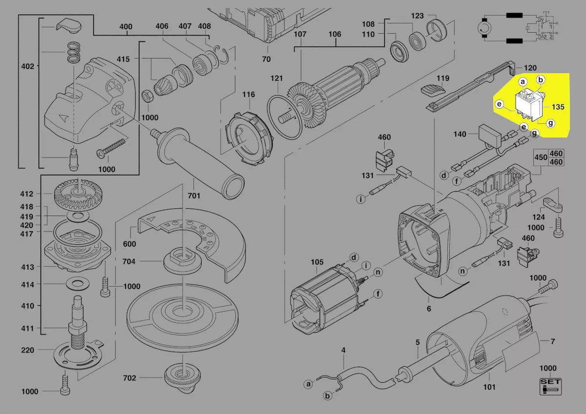 Interrupteur marche-arrêt réf. 4931391034 AEG